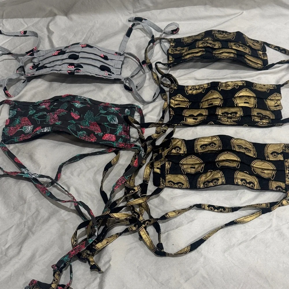 Stylish HOMEMADE Face Masks Set with Unique Patterns